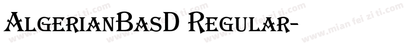 AlgerianBasD Regular字体转换